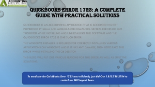 An effective method to troubleshoot QuickBooks Error 1723