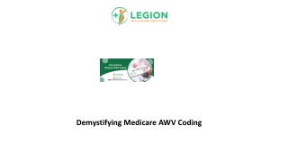 Demystifying Medicare AWV Coding