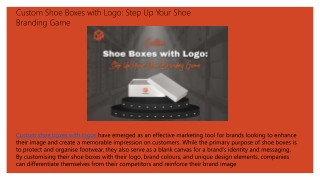 Custom Shoe boxes with logo