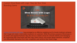 Custom Shoe boxes with logo