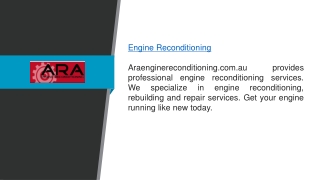 Engine Reconditioning  Araenginereconditioning.com.au