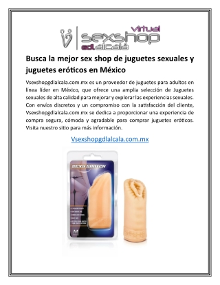 Busca la mejor sex shop de juguetes sexuales y juguetes eróticos en México