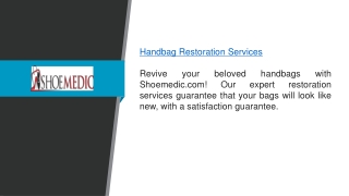 Handbag Restoration Services  Shoemedic.com