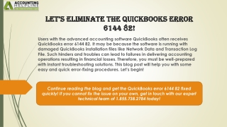 An easy guide to troubleshoot QuickBooks Error 6144 82