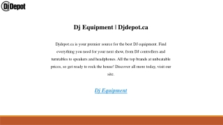 Dj Equipment  Djdepot.ca