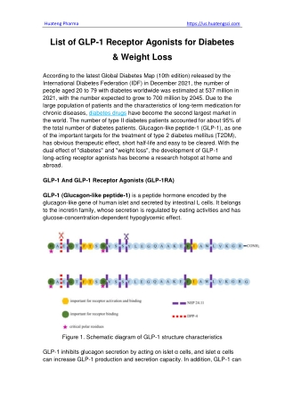 List of GLP-1 Receptor Agonists for Diabetes & Weight Loss