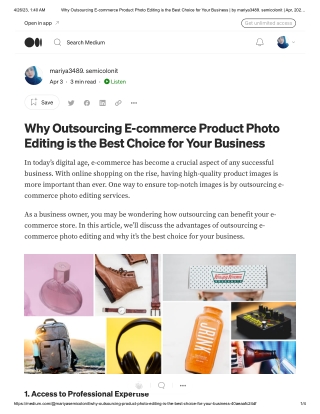 Why Outsourcing E-commerce Product Photo Editing is the Best Choice for Your Business