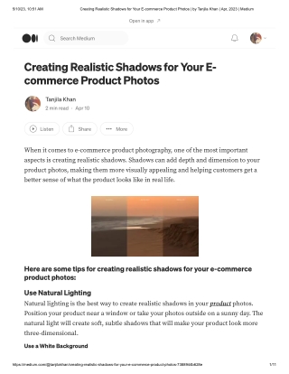 Creating Realistic Shadows for Your E-commerce Product Photos _ by Tanjila Khan _ Apr, 2023 _ Medium