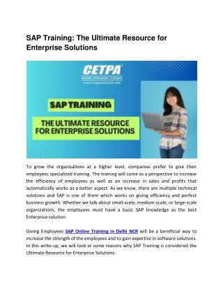 SAP Training_ The Ultimate Resource for Enterprise Solutions