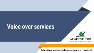 What is a voice-over service?