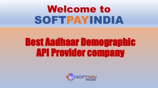 Softpay  Aadhaar Demographic APi Provider Company