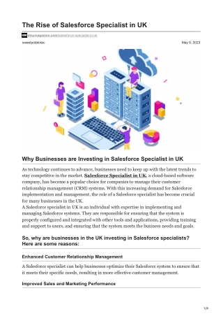 The Rise of Salesforce Specialist in UK