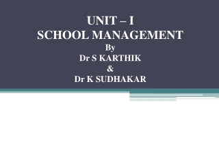 N School Mgt&Ad - unit 1