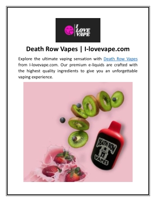 Death Row Vapes | I-lovevape.com