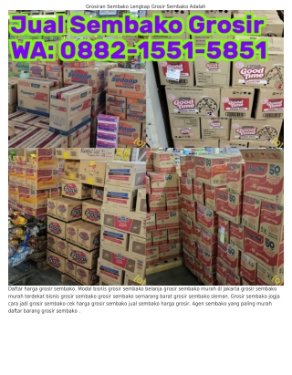 Ö88ᒿ–I55I–585I (WA) Reseller Sembako Jogja Distributor Sembako Online