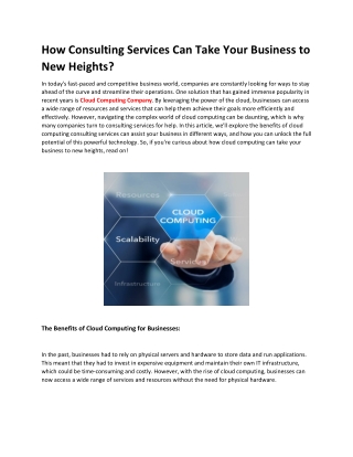 How Consulting Services Can Take Your Business to New Heights