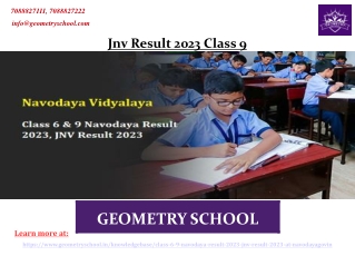 Jnv Result 2023 Class 9