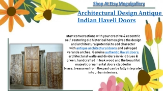 Architectural Design Antique  Indian Haveli Doors