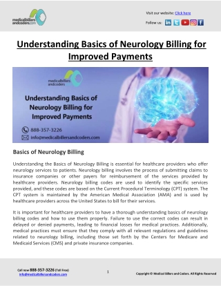 Understanding Basics of Neurology Billing for Improved Payments