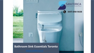 Bathroom Sink Essentials Toronto - www.saniterica.ca