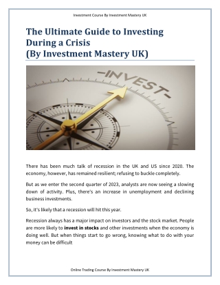 The Ultimate Guide to Investing During a Crisis_Investment Mastery UK