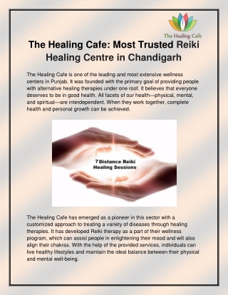 Reiki healing centre in Panchkula