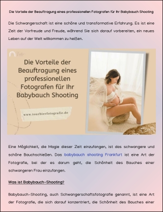 Die Vorteile der Beauftragung eines professionellen Fotografen für Ihr Babybauch Shooting