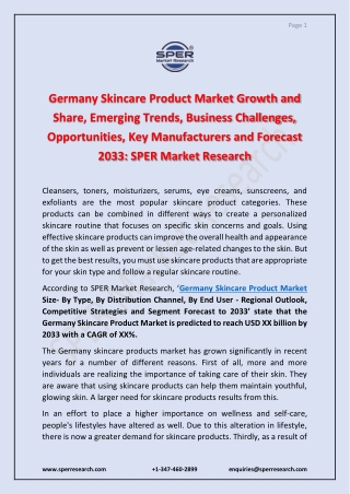 Germany Skincare Product Market