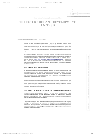 The Future Of Game Development_ Unity 3D