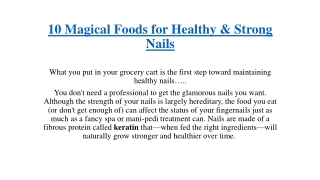 10 Magical Foods For Healthy & Strong Nails