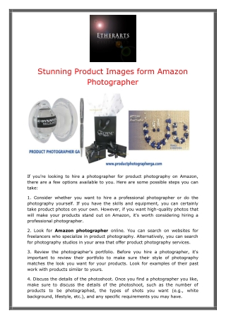 Stunning Product Images form Amazon Photographer