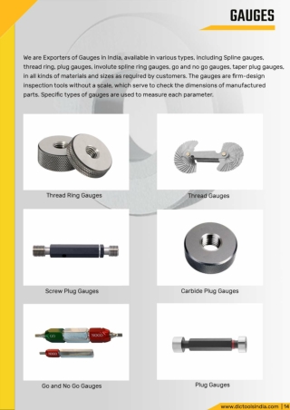 GAUGES EXPORTERS