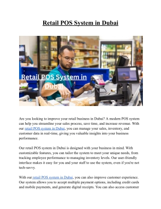 Retail POS System in Dubai