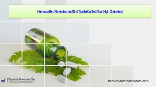 Homeopathic Remedies and Diet Tips to Control Your High Cholestrol