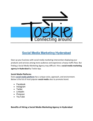 Social Media Marketing Hyderabad