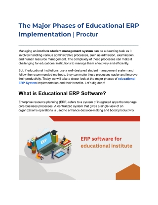 The Major Phases of Educational ERP Implementation _ Proctur