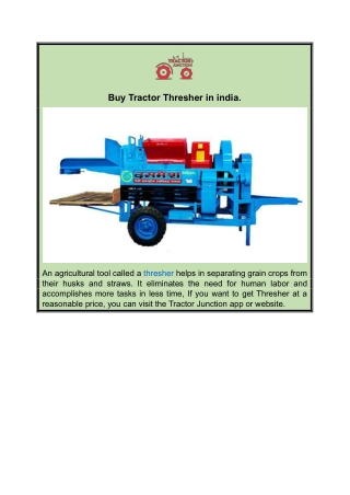 Buy Tractor Thresher in india.