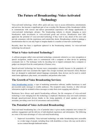 The Future of Broadcasting_ Voice-Activated Technology