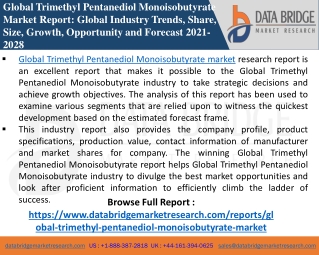 Trimethyl Pentanediol Monoisobutyrate Market-Chemical Material