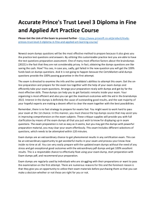 Accurate Prince's Trust Level 3 Diploma in Fine and Applied Art Practice Course