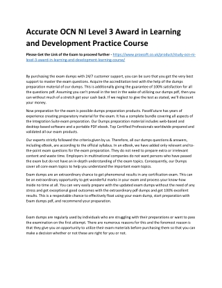 Accurate OCN NI Level 3 Award in Learning and Development Practice Course