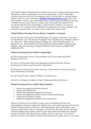 Pediatric Neurology Devices Market
