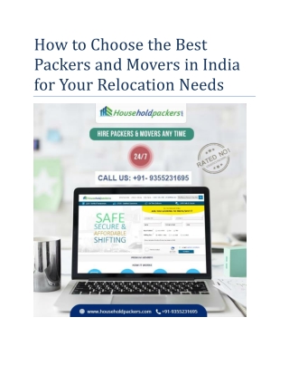 How to Choose the Best Packers and Movers in India for Your Relocation Needs