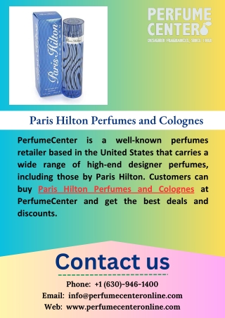Paris Hilton Perfumes and Colognes