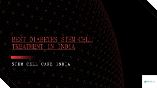 Best Diabetes stem cell treatment in India