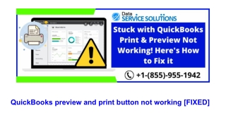 Preview and print button not working in QuickBooks [Fixed]