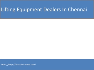 Chain Hoist Dealers In Chennai