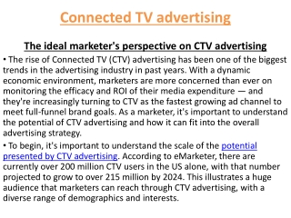 Connected TV advertising