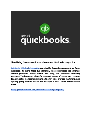 Simplifying Finances with QuickBooks and Mindbody Integration