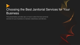 The Best Janitorial Services for Your Business